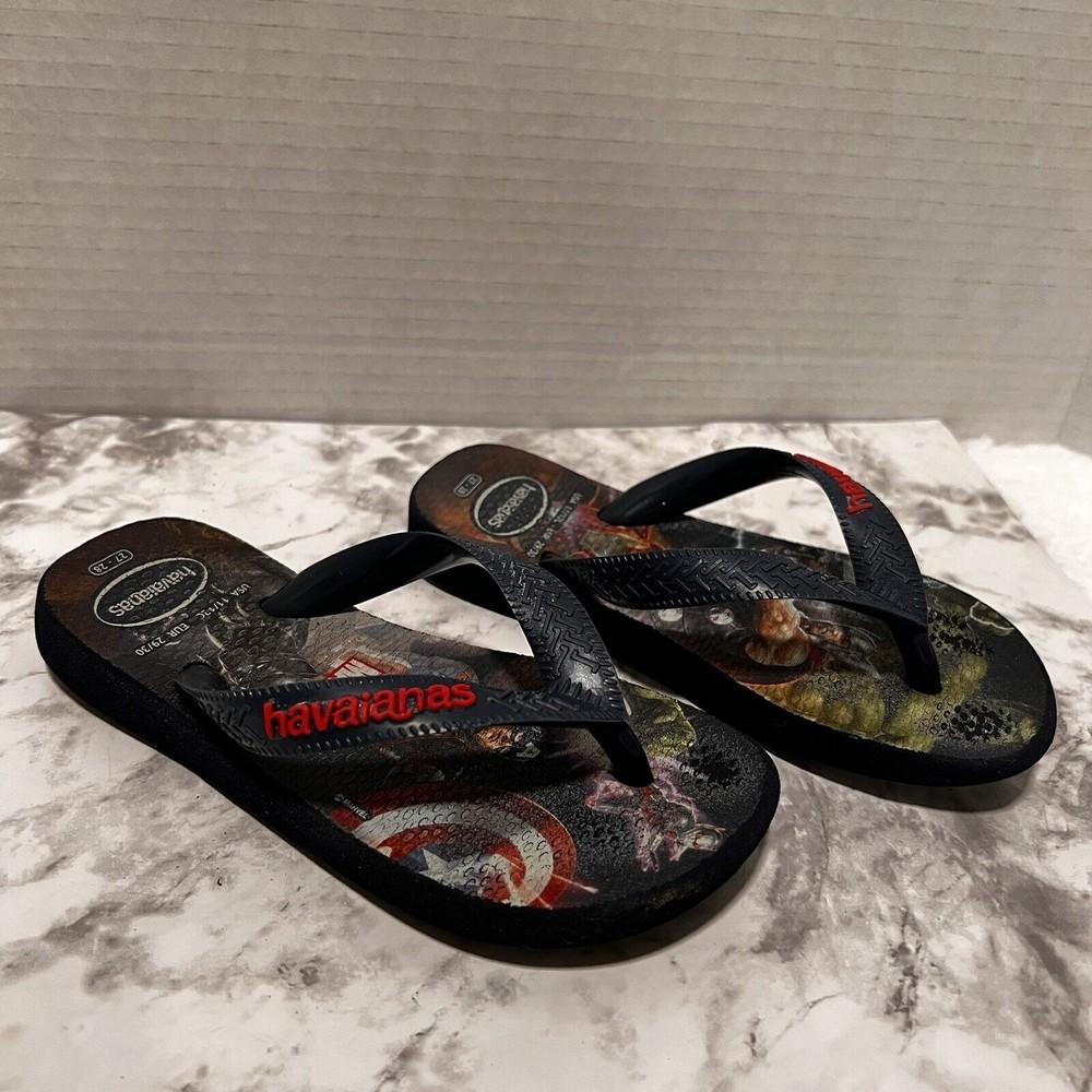 Havaianas Kid’s Avengers Marvel Flip Flops Sandals, US Size 11/12